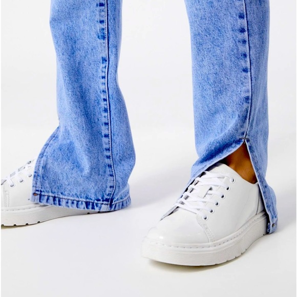 Missguided High Waisted Wrath Split Straight Light Blue Jeans Size 4 - Picture 3 of 8